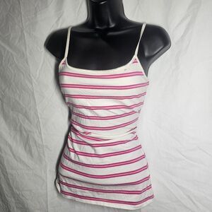 Vintage y2k wear it declare it pink white striped cami
